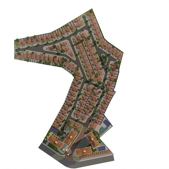 Planta geral do condomínio Residencial Reserva das Flores
