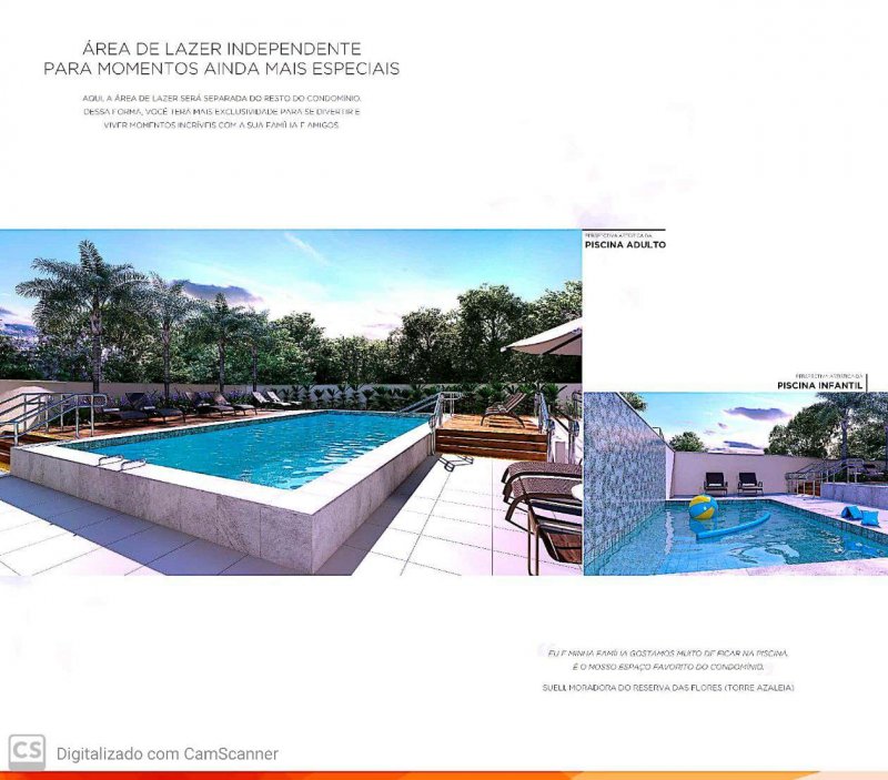 Piscina adulto e infantil, climatizadoImplantação e hall de entrada