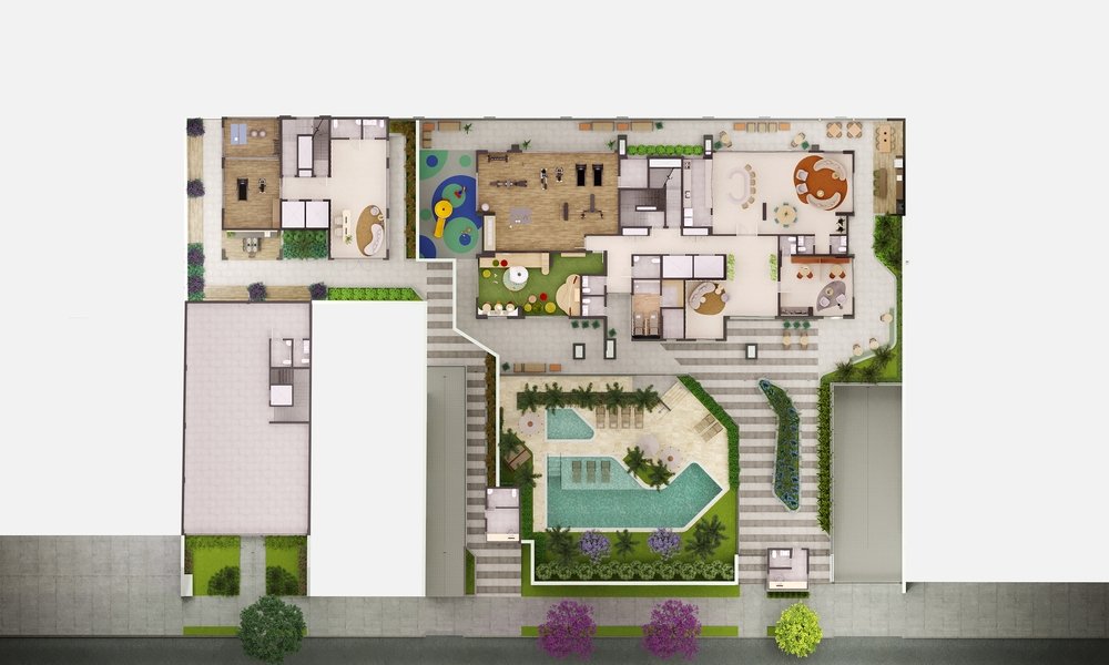 implanta��o das �reas comum