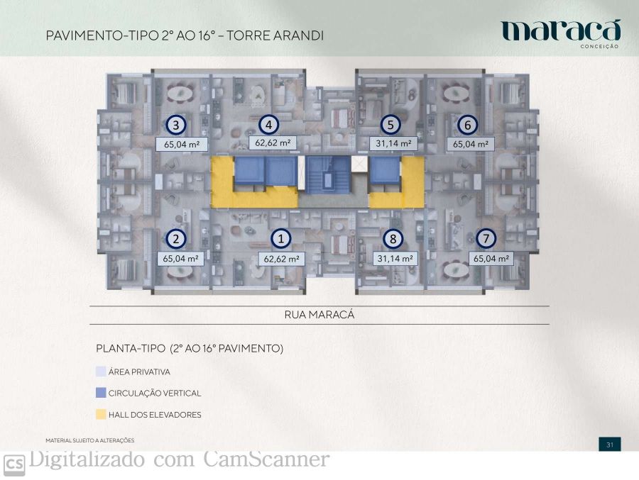 Torre Arandi - projeto novo Namour - Marac�