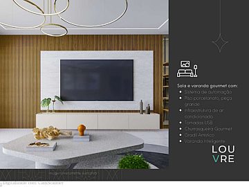 Sala e varanda gourmet.