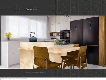 Cozinha - Porcelanato - Pontos gua quente - opo fogo de ilha